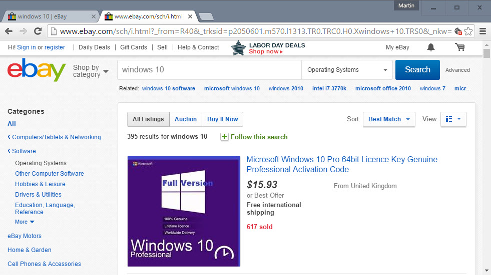 windows 10 activation key cheap